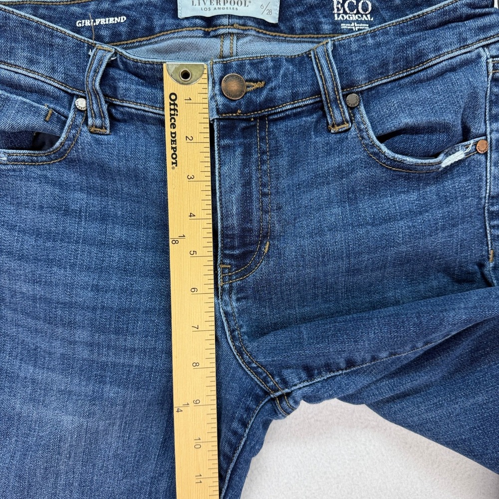 Liverpool Girlfriend Jeans Eco Logical Dark Wash Denim Everyday Casual Size 6 - Picture 3 of 8